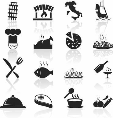 Italian Food and Restaurant icons