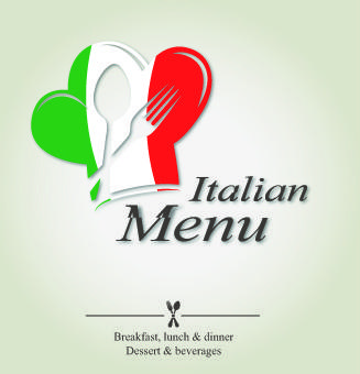 italian menu design elements vector