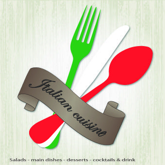 italian menu design elements vector