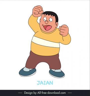jaian character icon funny dynamic cartoon sketch