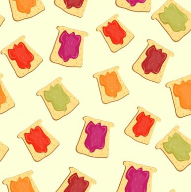 jam food background repeating sandwich icons multicolored design