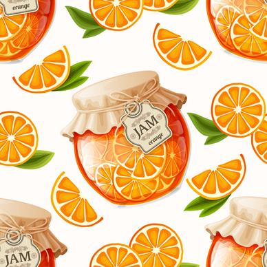 jam glass jar seamless pattern vector