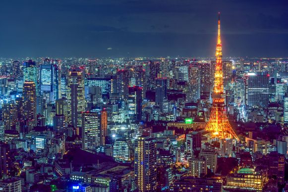 japan scenery picture elegant city night 