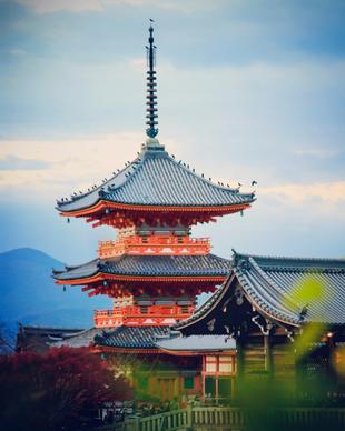 Japan scenery picture traditional architecture  tower 