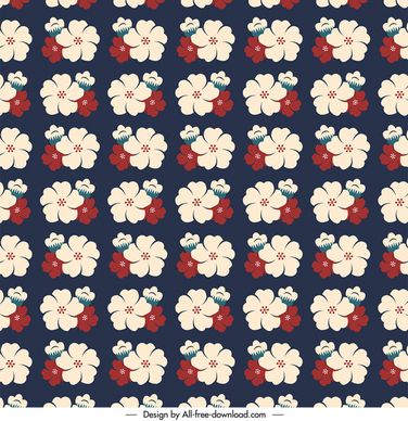 japanese style flowers pattern template repeating elegant classical petals sketch