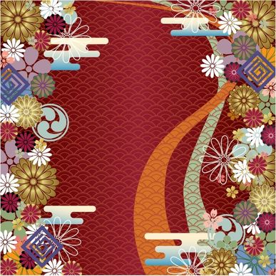 asia traditional flora pattern colorful classical decor
