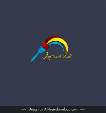 jay ganesh brush logotype colorful modern flat sketch
