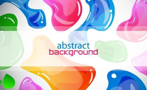 abstract background colorful jelly icons decor