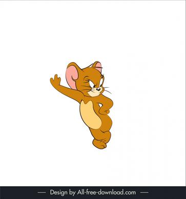 jerry mouse character icon cute handdrawn stylized cartoon  