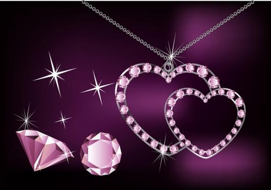 jewelry advertising background sparkling violet ornament diamond icons