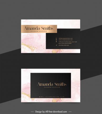 jewelry business card templates contrast dynamic gold