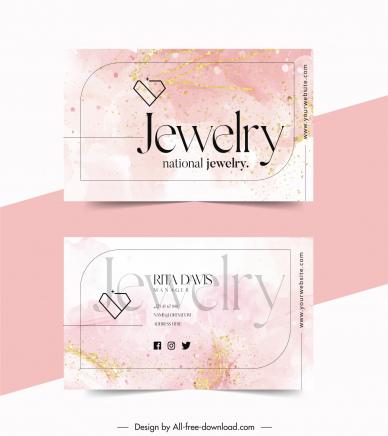 jewelry business card templates dynamic gold diamond logo
