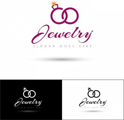 jewelry logo sets calligraphy symbols ornament