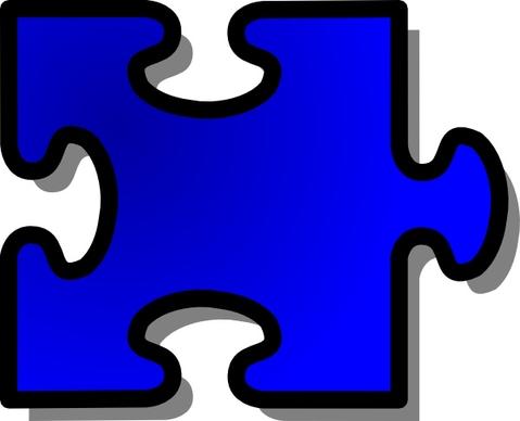 Jigsaw Blue clip art