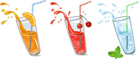 juice splashes design vector