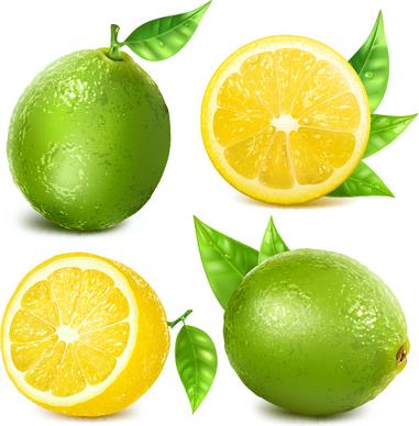 juicy lemon creative vector