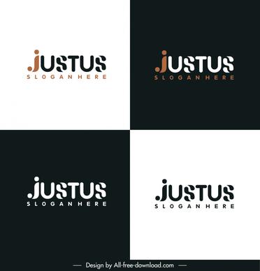 justus logo contrast flat texts decor