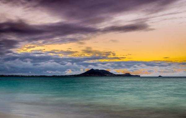 kailua beach sunset