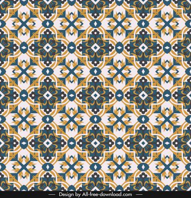kaleidoscope pattern template retro symmetric repeating shapes