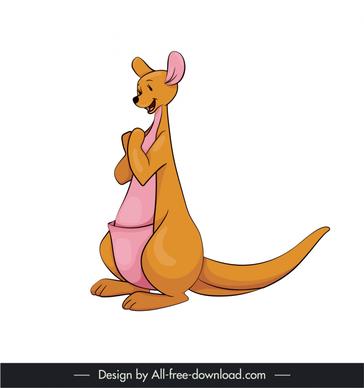 kanga icon cut cartoon character sketch