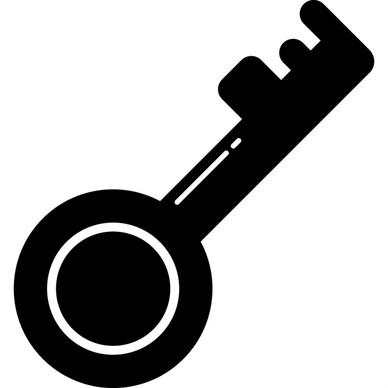 key sign icon flat silhouette outline