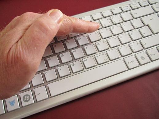 keyboard computer hand