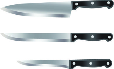 kitchen knife design vector