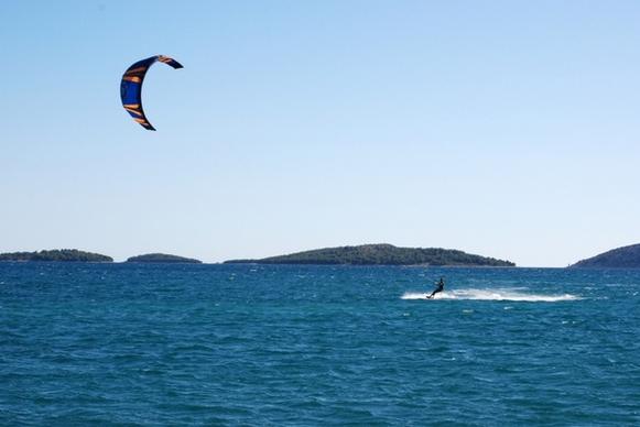 kite surfer at adriatic sea