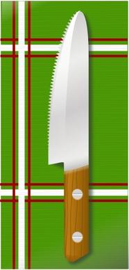 Knife On Table clip art