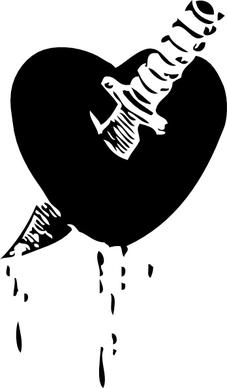 Knife Through The Heart clip art