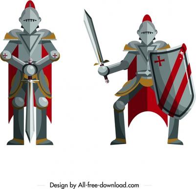 knight icons vintage armor decor