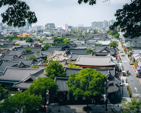 korea ancient town picture elegant high view