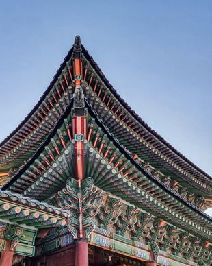 korea temple architecture picture elegant realistic