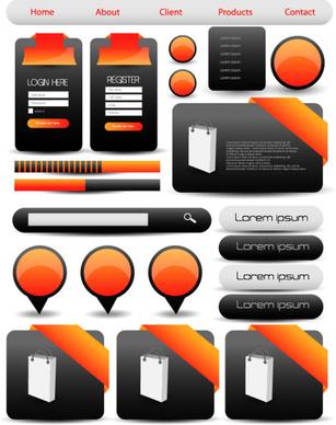 label stickers and web elements vector set