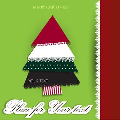 lace christmas tree puzzle 03 vector