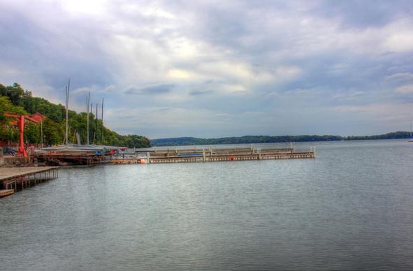 lake and pier in madison wisconsin