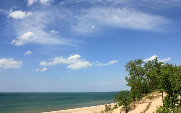 lake and sky at indiana dunes national lakeshore indiana