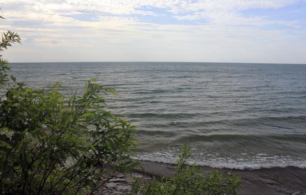 lake erie landscape at eerie bluffs state park pennsylvania