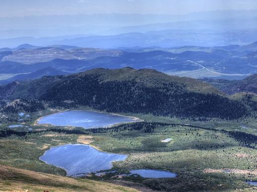 lakes in the landscape at pikes peak colorado