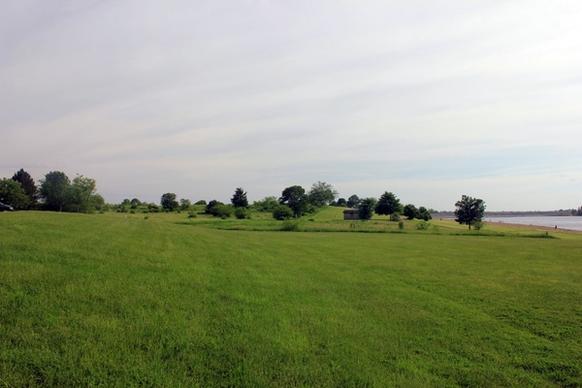 lakeshore and grassland at buck creek state park