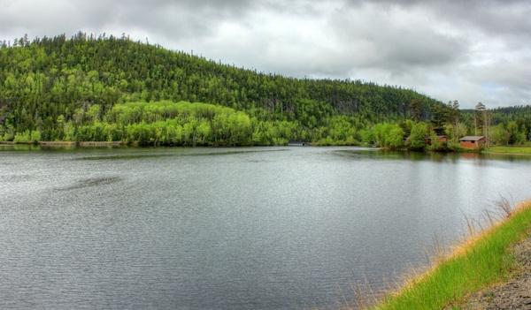 lakeside landscape at lake nipigon ontario canada