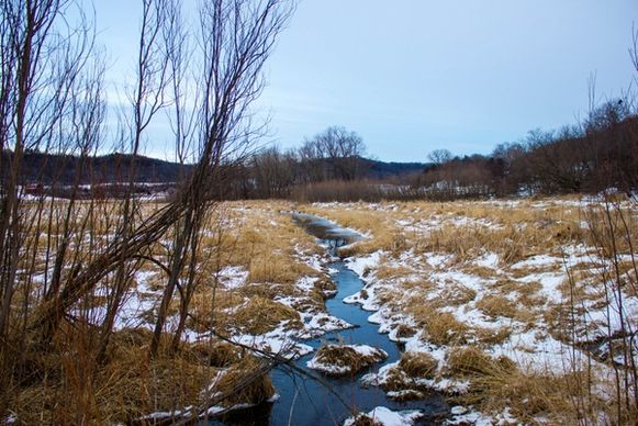 landscape and stream near indian lake wisconsin
