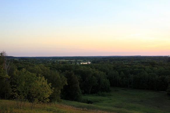 landscape before sunset at potawatomi state park wisconsin