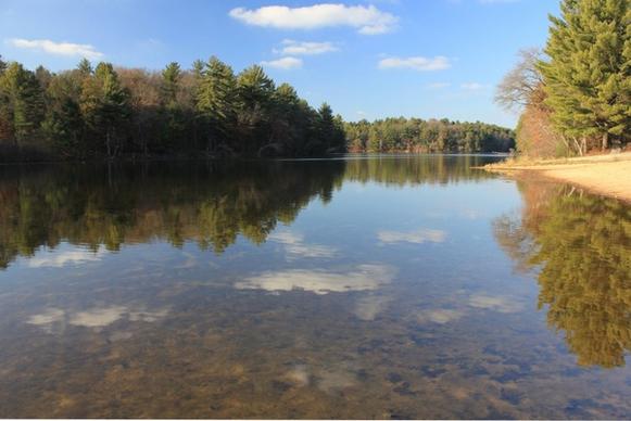 landscape lake reflection