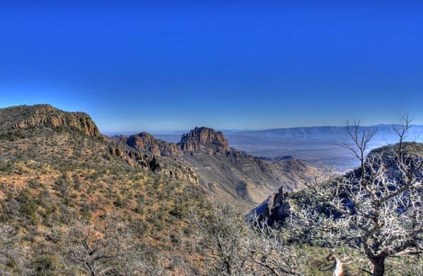 landscape of the chisos at big bend national park texas
