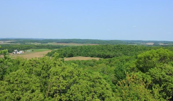 landscape overview at hoffman hills state recreation area wisconsin