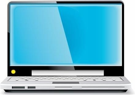 Laptop Vector Blue Screen