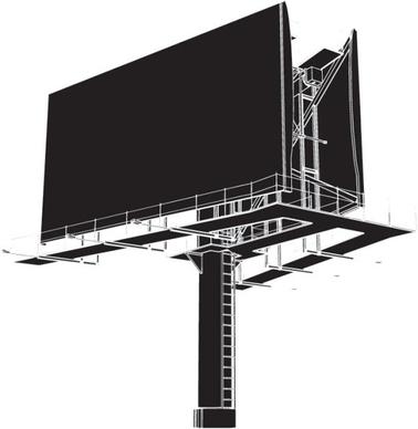large outdoor billboards blank vector