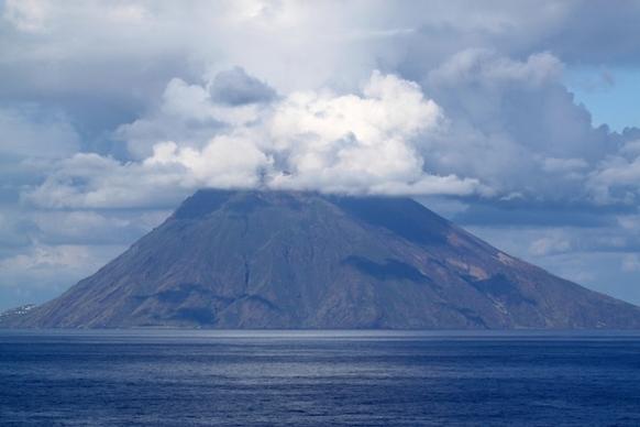 large stromboli volcano