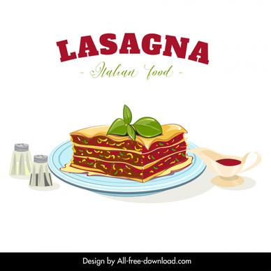 lasagna italian food advertising poster elegant classic design